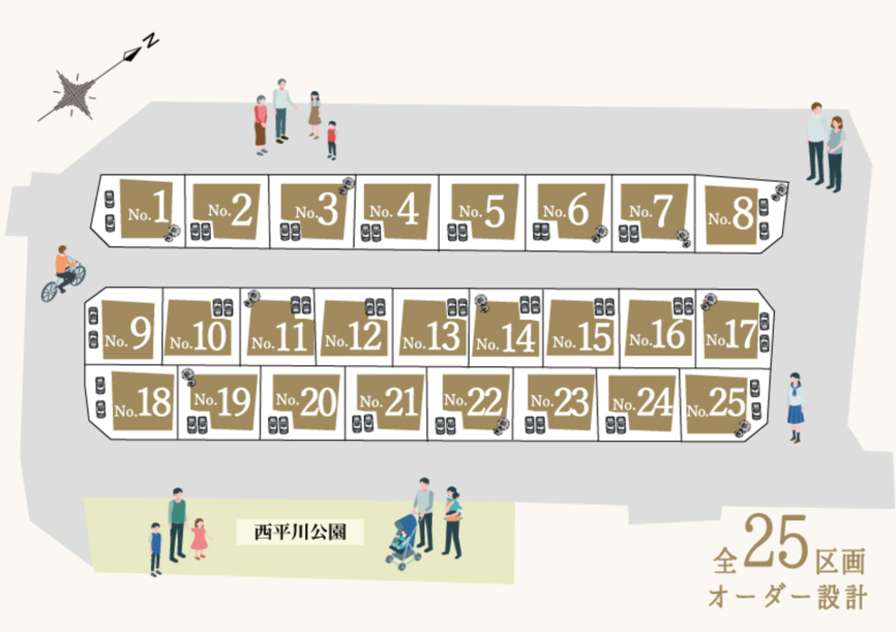 全25区画 ゆとりあるランドプラン