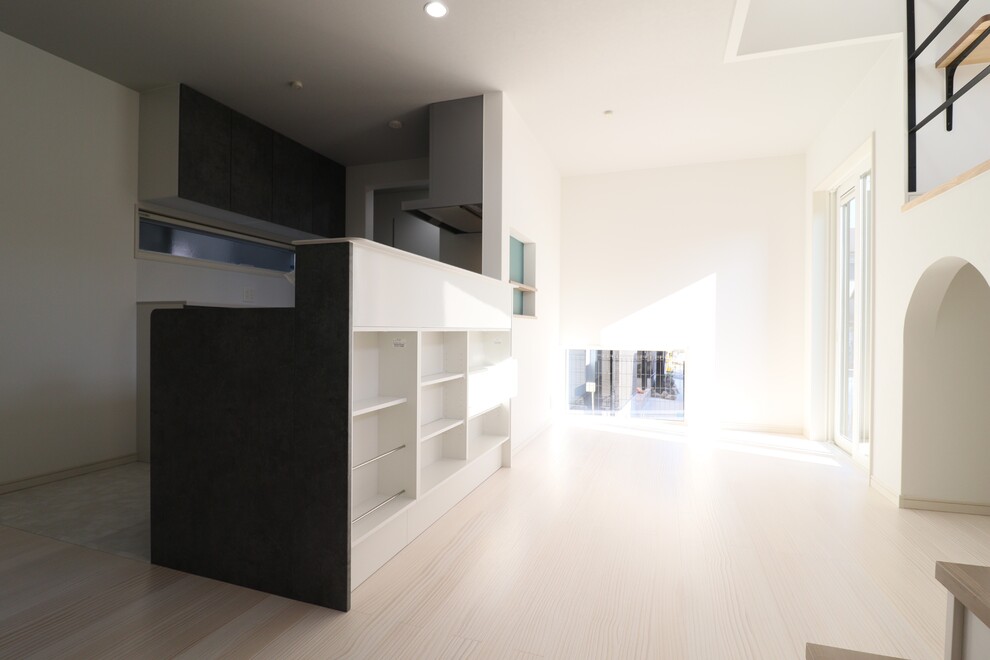 スキップフロアのある家族が集まるおうち