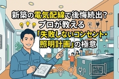 『新築の電気配線で後悔続出？プロが教える「失敗しないコンセント・照明計画」の極意』