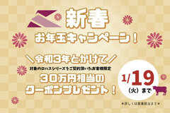 【お年玉キャンペーン開催！】～2021年1月19日まで