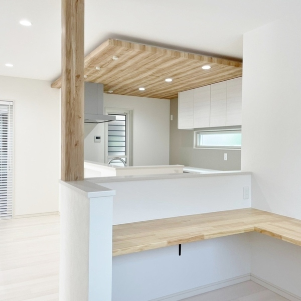 リビングとスタディースペースとの良い距離感