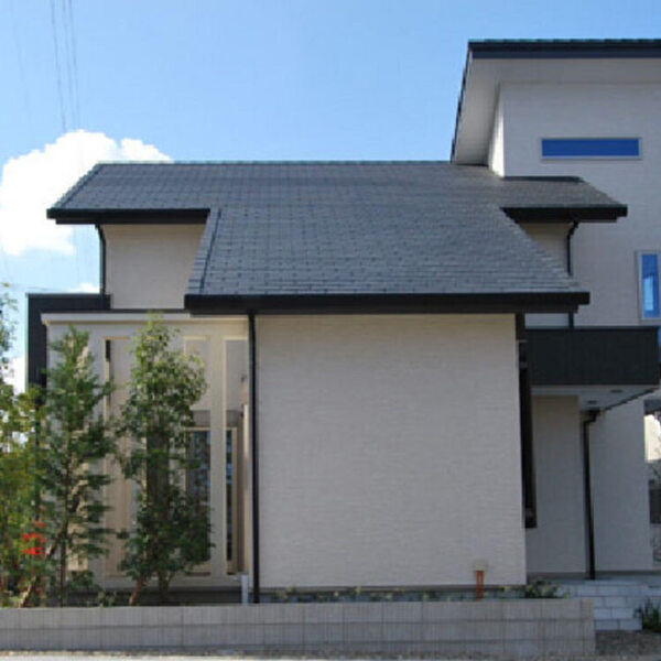 屋根と格子の家